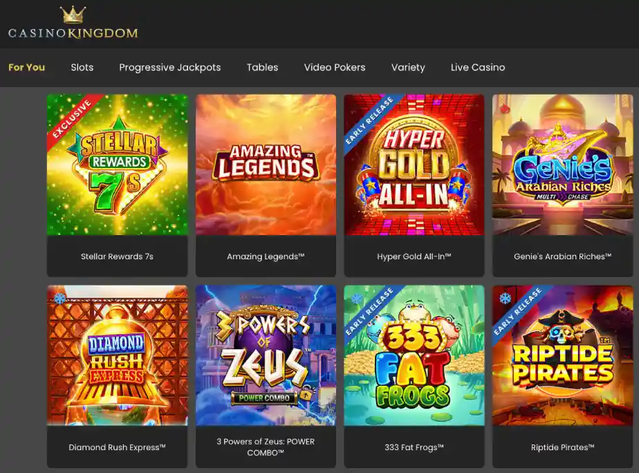 Игровая библиотека kingdom casino