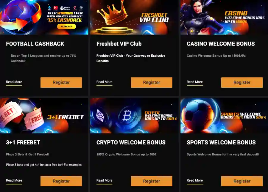 Freshbet Casino sooduspakkumised